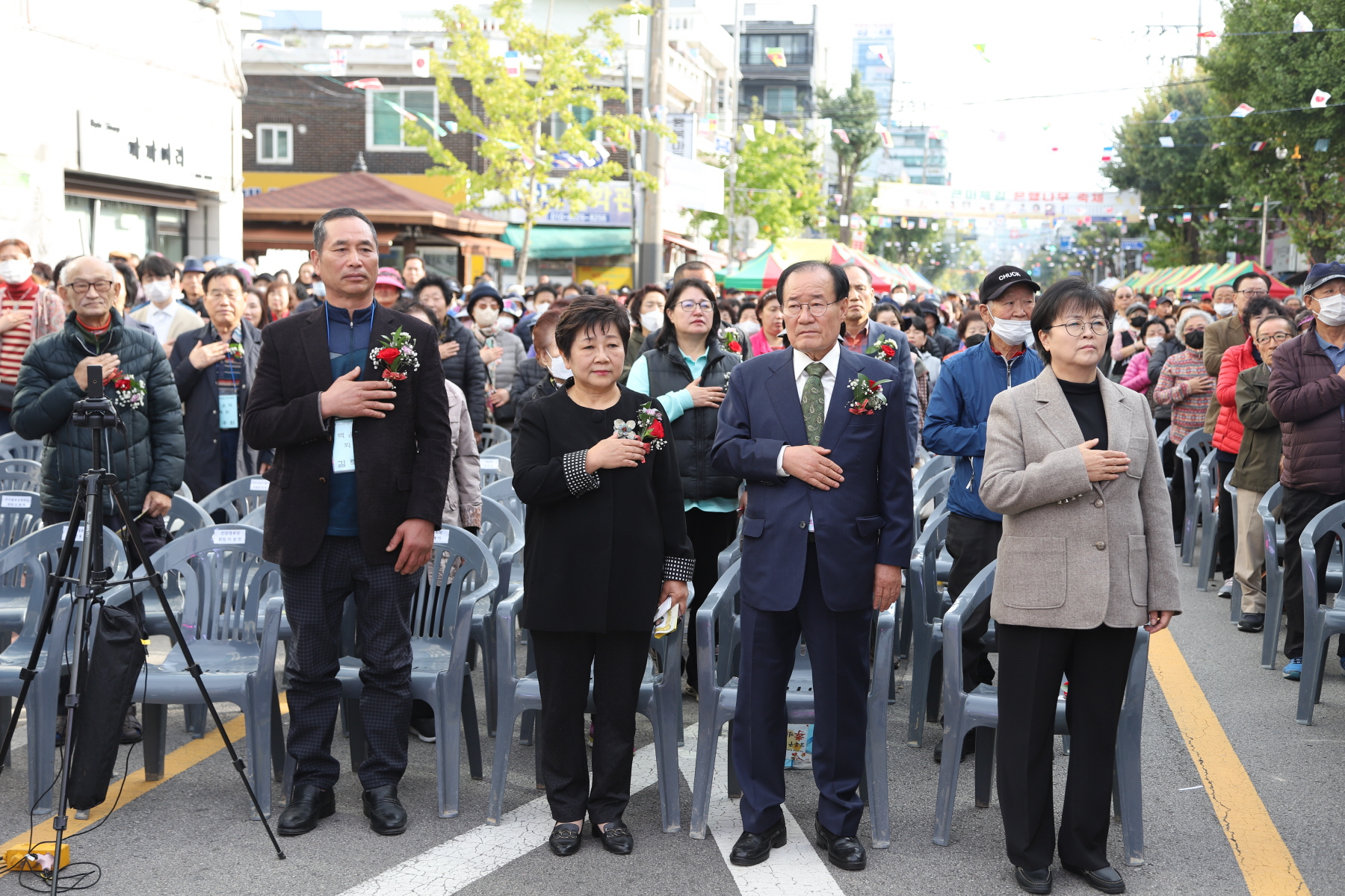 송천동 큰나무길 은행나무 축제