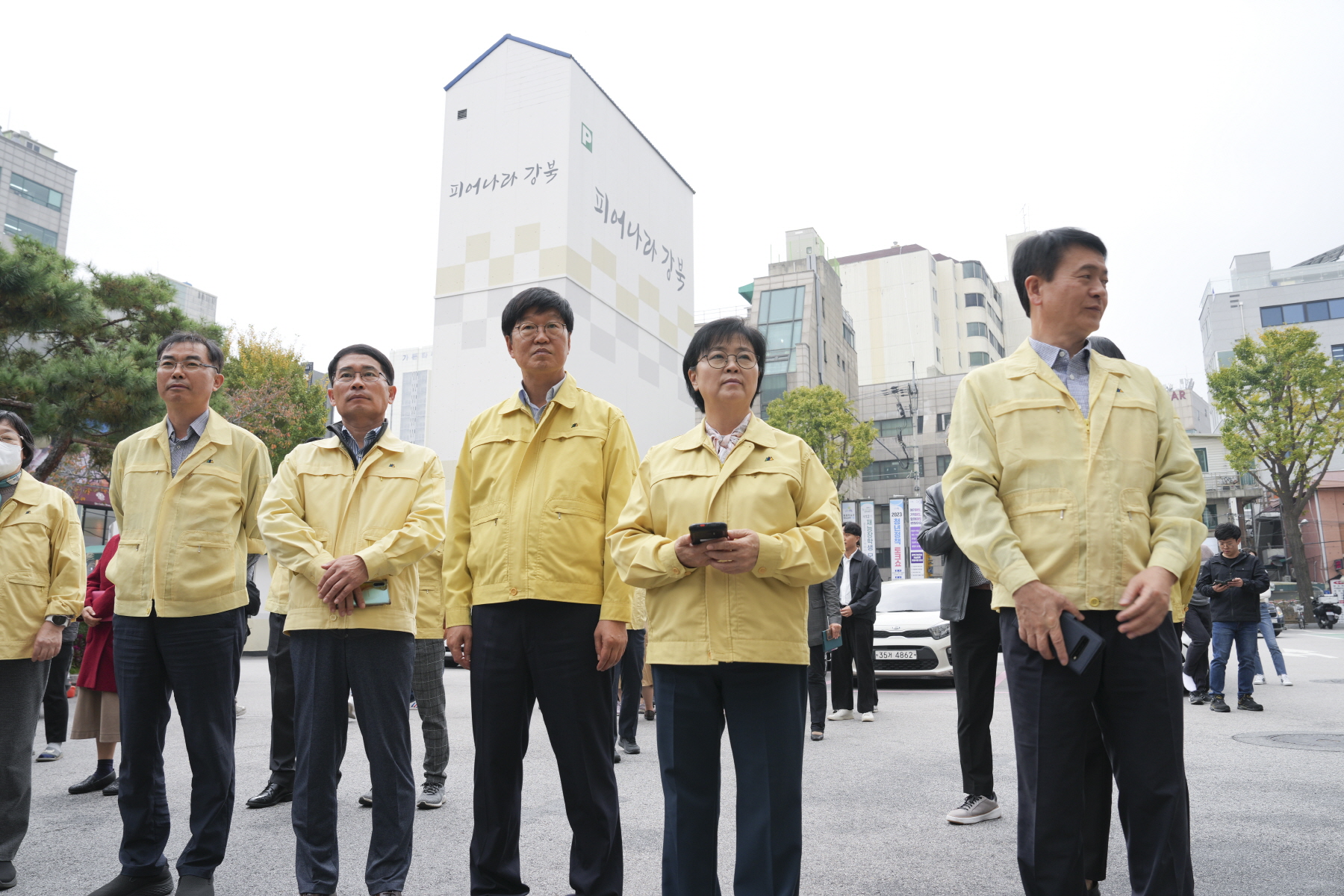 강북구청 화재대피 민방위 훈련